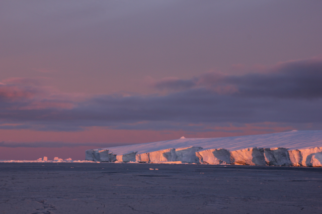 icebergs antartica pink sunset pretty